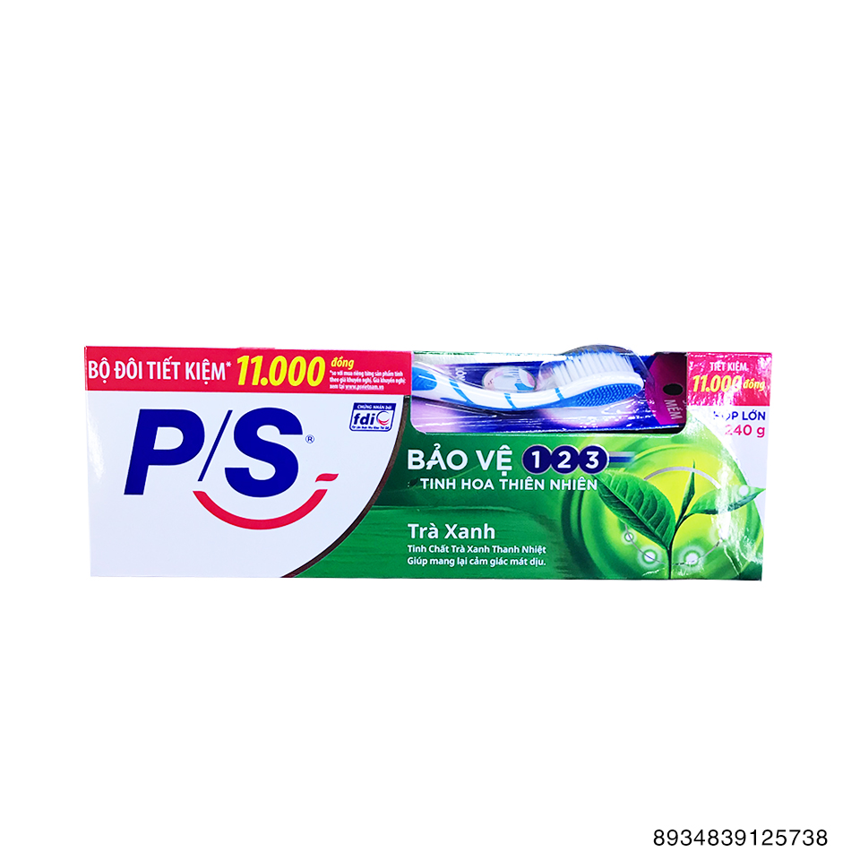 Kem Đánh Răng PS Bảo Bệ 123 Trà Xanh 190g